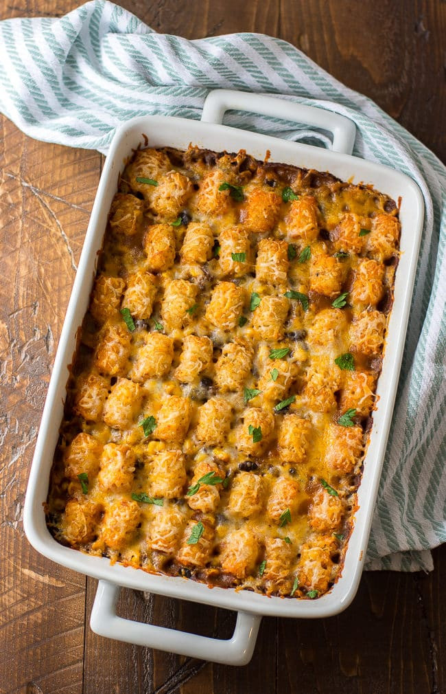 tater tot casserole with beef consomme