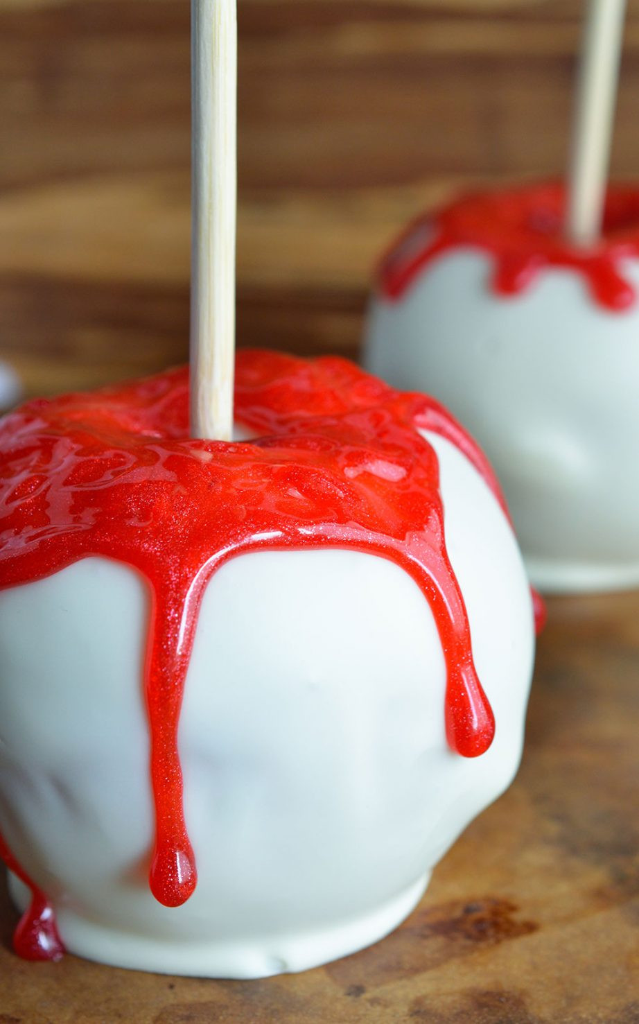 Halloween Apple Recipes
 Bloody White Chocolate Apples WonkyWonderful