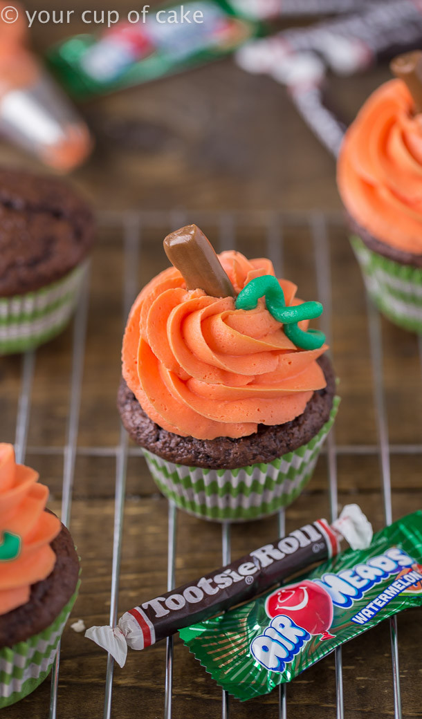 Halloween Inspired Cupcakes
 Pumpkin Swirl Cupcakes for Halloween Your Cup of Cake