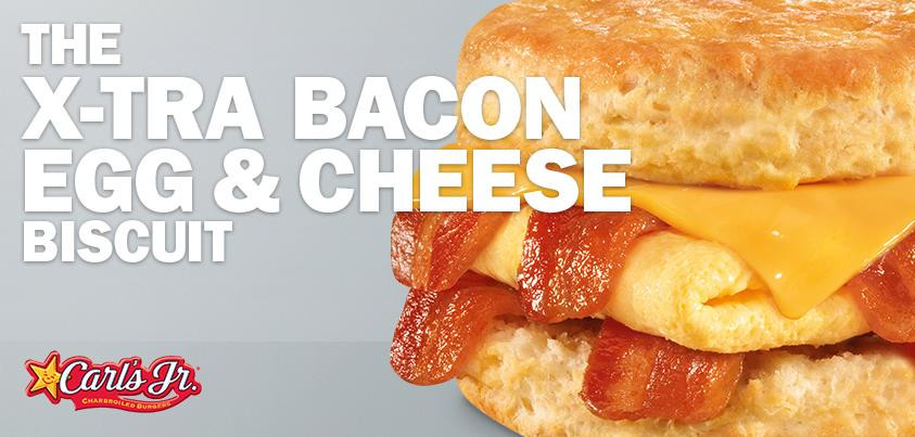 Hardee'S Bacon Egg And Cheese Biscuit
 News Carl s Jr Hardee s New Western X tra Bacon