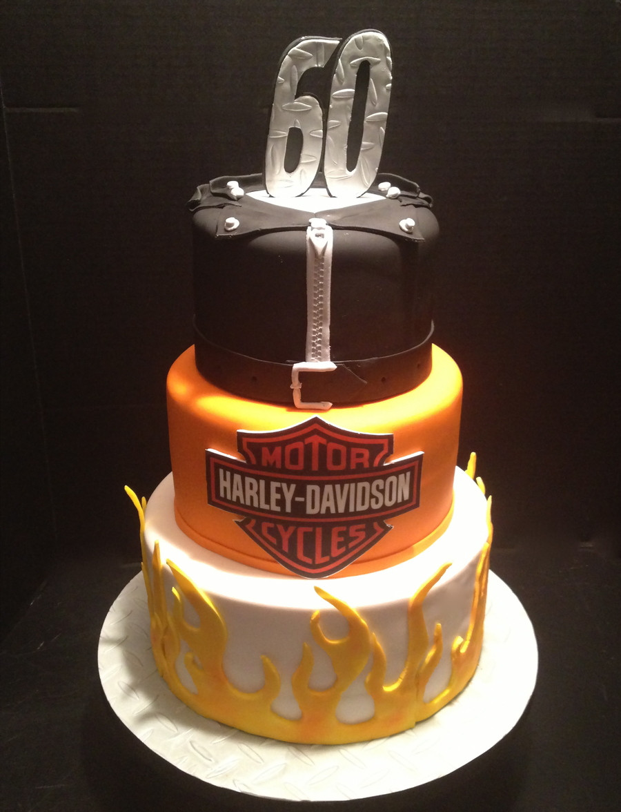 Harley Davidson Birthday Cake
 Harley Davidson Birthday Cake All Fondant Harley Logo Is