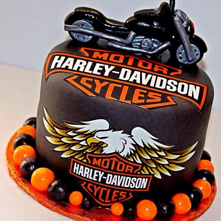 Harley Davidson Birthday Cake
 79 best Harley Davidson Cakes images on Pinterest