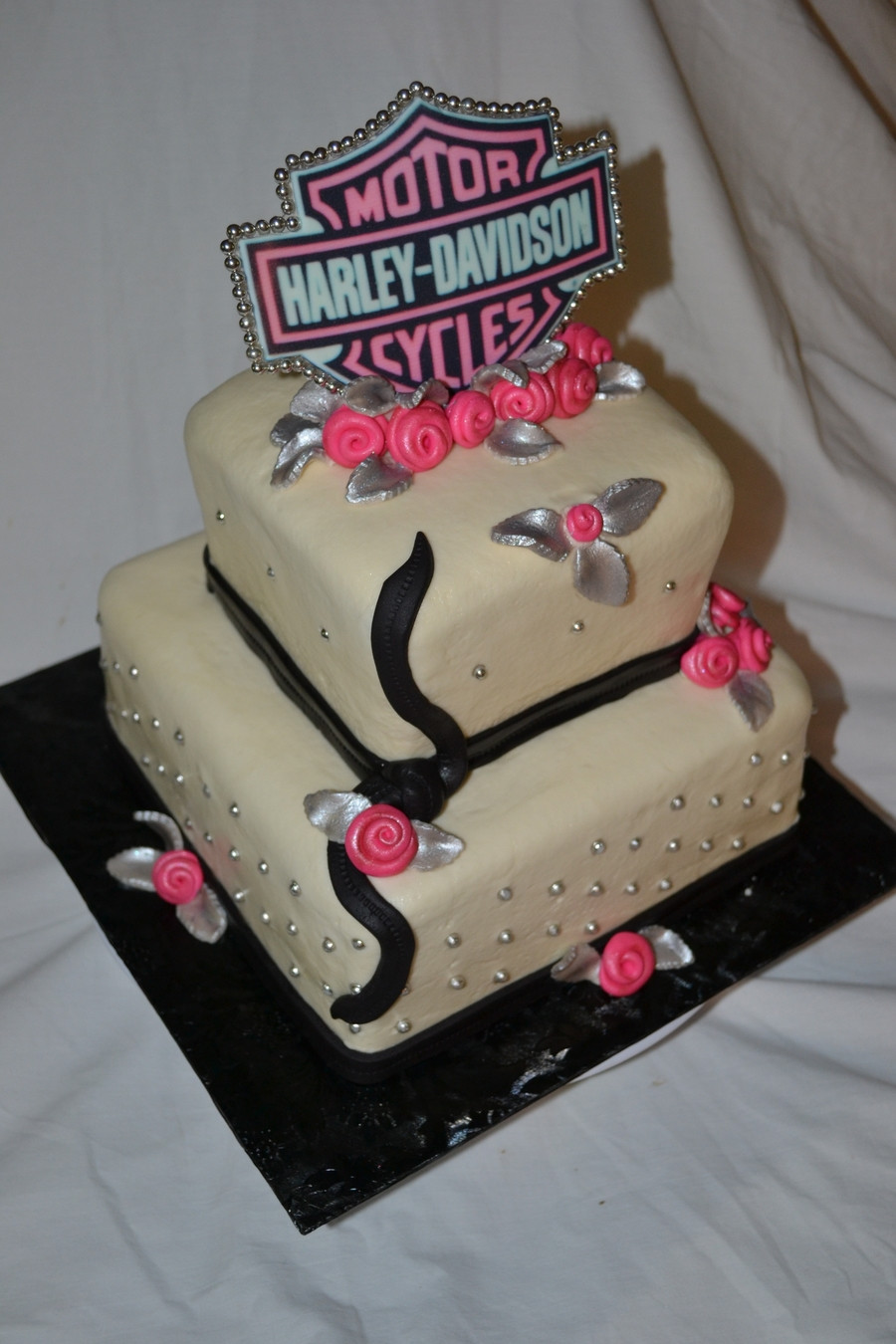 Harley Davidson Birthday Cake
 Feminine Harley Davidson Birthday Cake CakeCentral