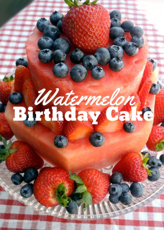Healthy Birthday Cake Alternatives
 Watermelon Birthday Cake – Pepper Scraps