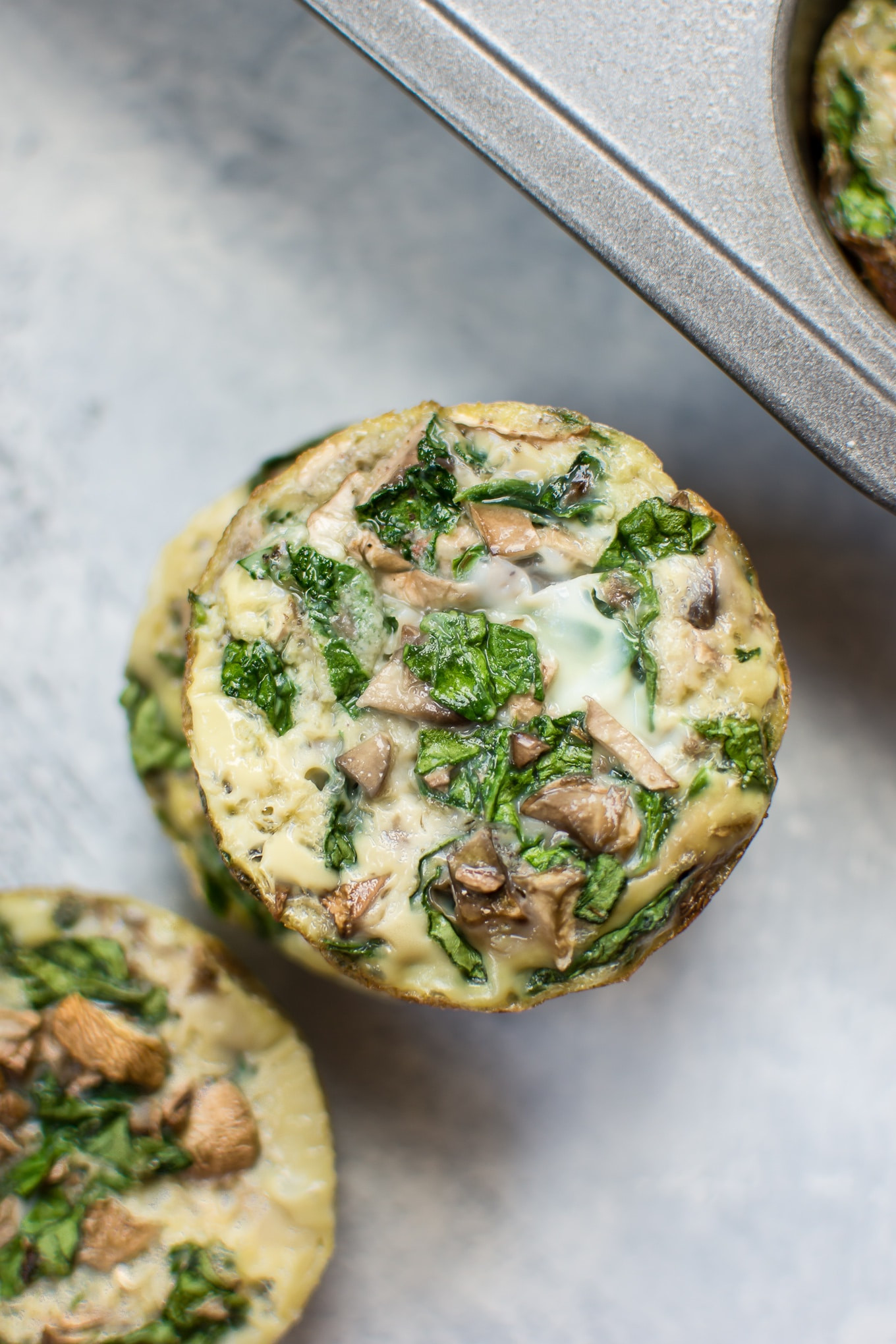 Healthy Breakfast Egg Muffins With Spinach
 Spinach and Mushroom Healthy Breakfast Egg Muffins • Salt