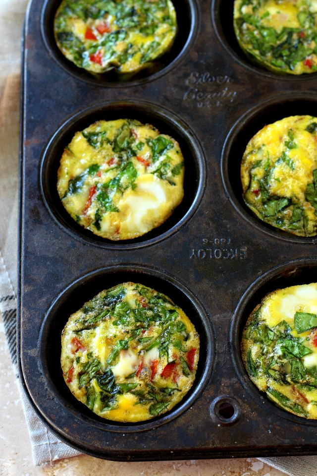 Healthy Breakfast Egg Muffins With Spinach
 Spinach Ham Egg Muffins Kim s Cravings