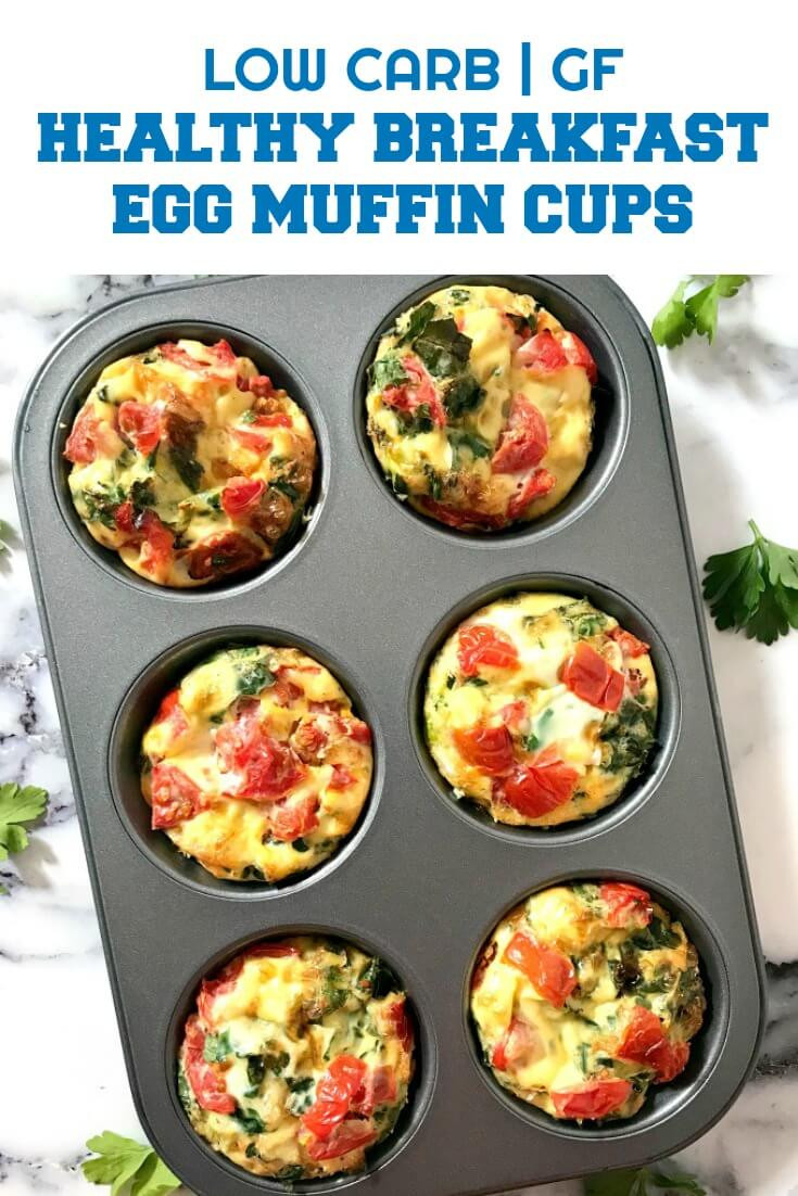 Healthy Breakfast Muffin Recipes
 Healthy Breakfast Egg Muffin Cups with Kale and Tomatoes