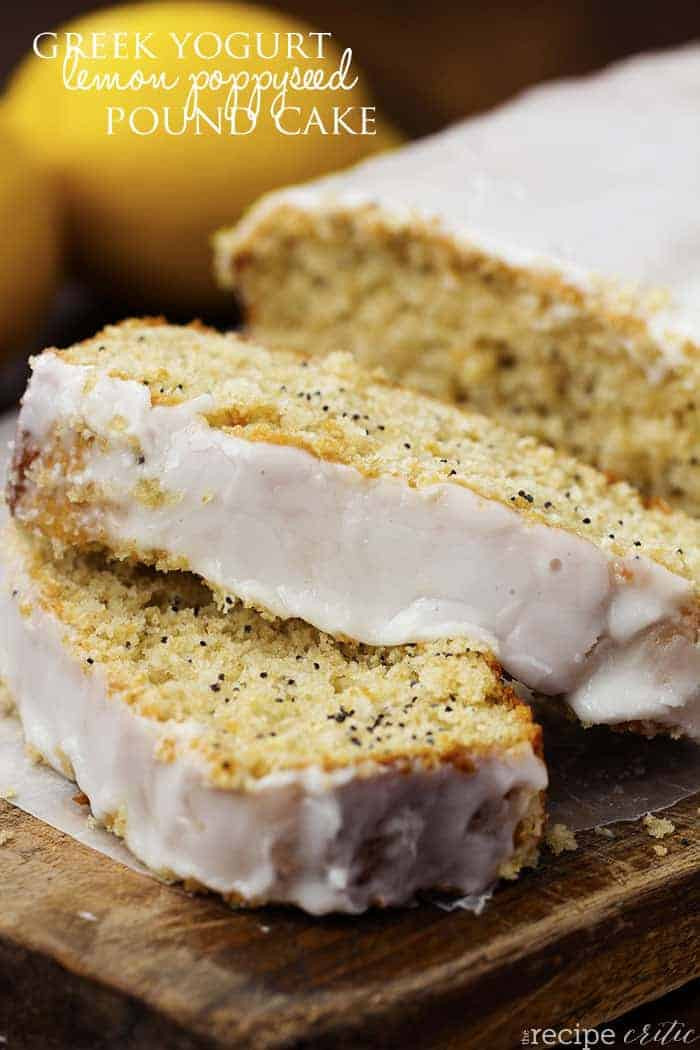 Healthy Cake Recipes
 Healthy Greek Yogurt Lemon Poppyseed Pound Cake