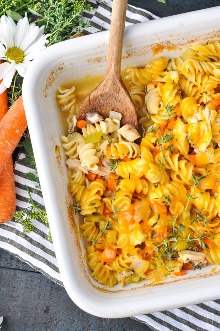 Healthy Chicken Noodle Casserole
 Dump and Bake Chicken Noodle Casserole Recipe