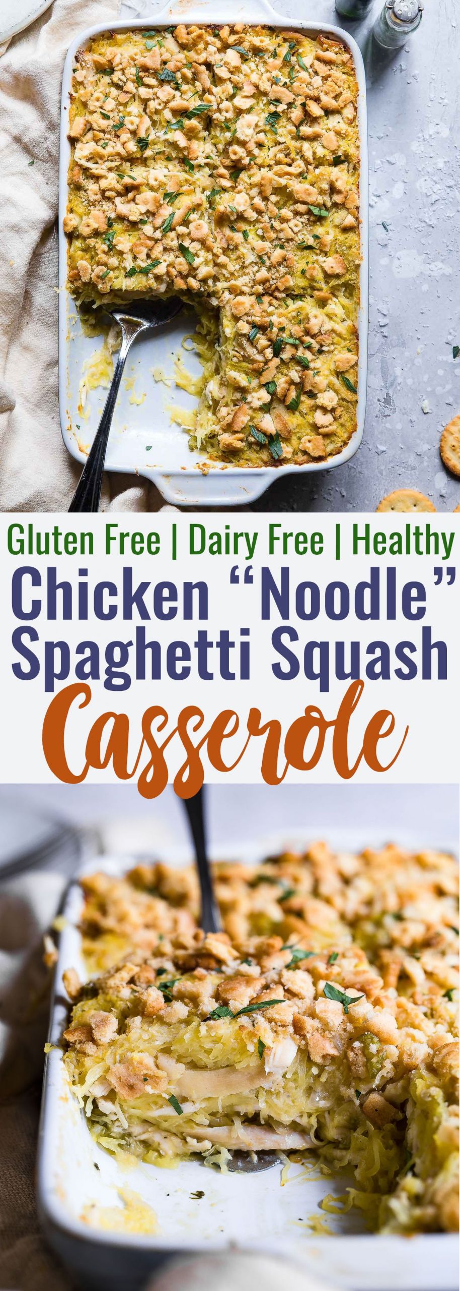 Healthy Chicken Noodle Casserole
 Healthy Chicken "Noodle" Spaghetti Squash Casserole This