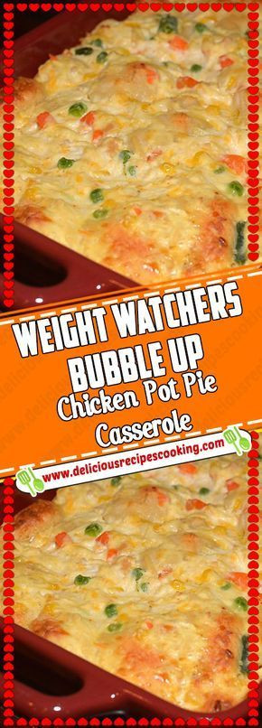 Healthy Chicken Pot Pie Recipe Weight Watchers
 Weight Watchers Bubble Up Chicken Pot Pie Casserole Via