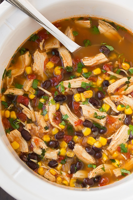 Healthy Chicken Tortilla Soup Slow Cooker
 Slow Cooker Chicken Tortilla Soup Cooking Classy