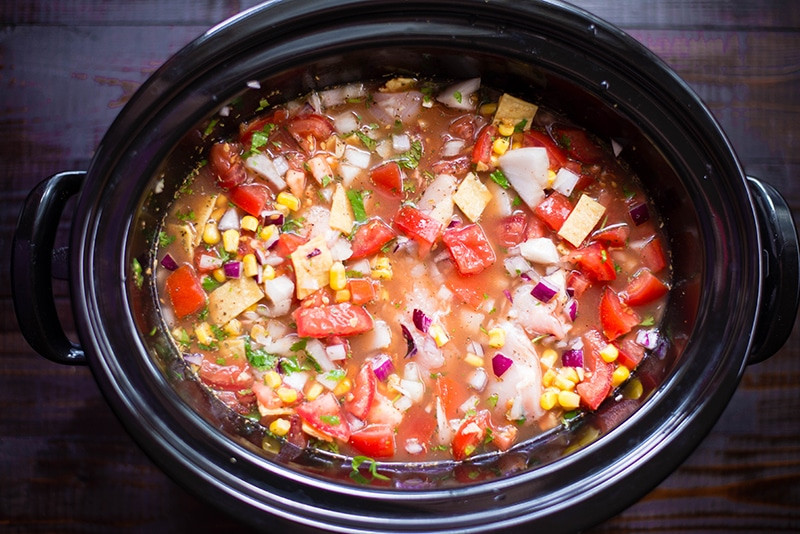 Healthy Chicken Tortilla Soup Slow Cooker
 Slow Cooker Chicken Tortilla Soup • A Sweet Pea Chef