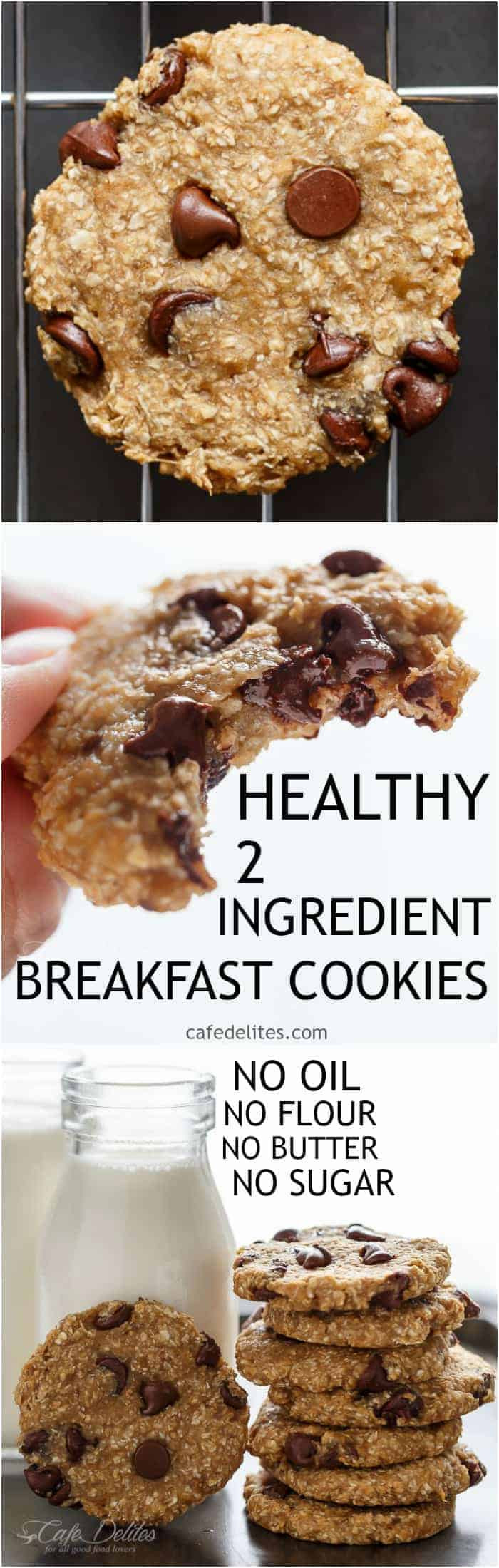Healthy Cookies Recipe Low Calorie
 Breakfast Cookies Healthy & 2 Ingre nts Cafe Delites