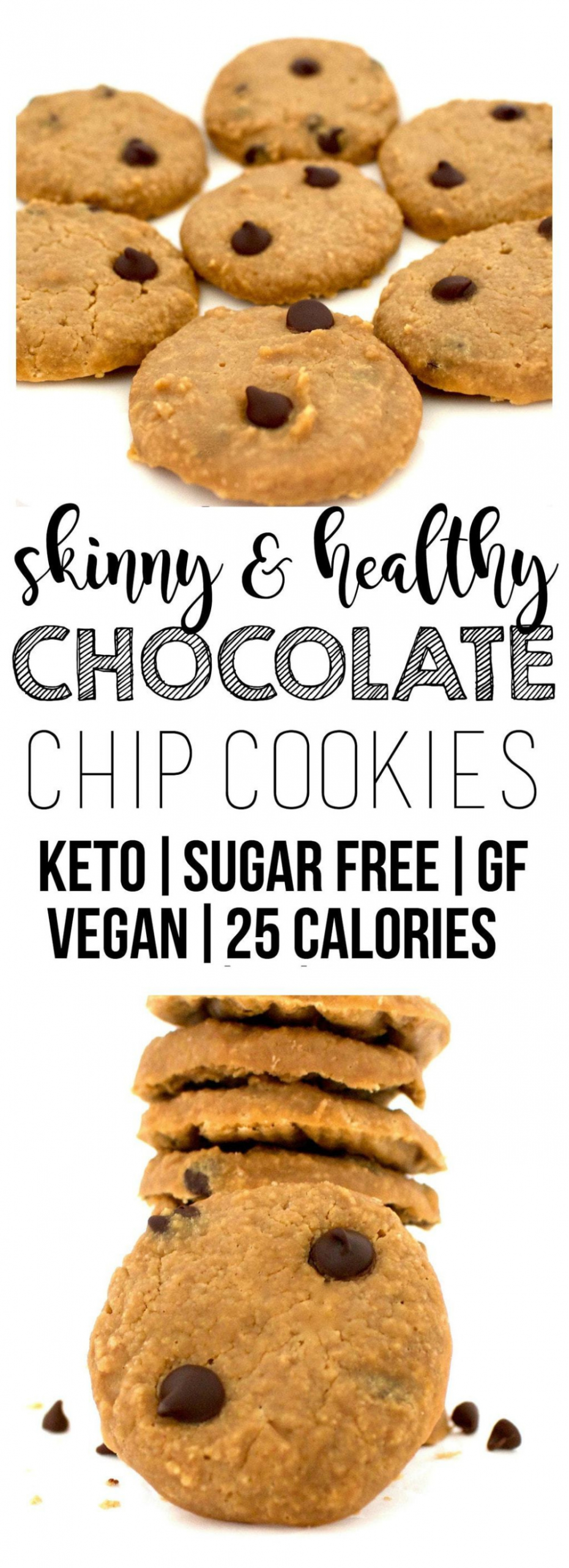 Healthy Cookies Recipe Low Calorie
 Skinny Chocolate Chip Cookies Recipe in 2020