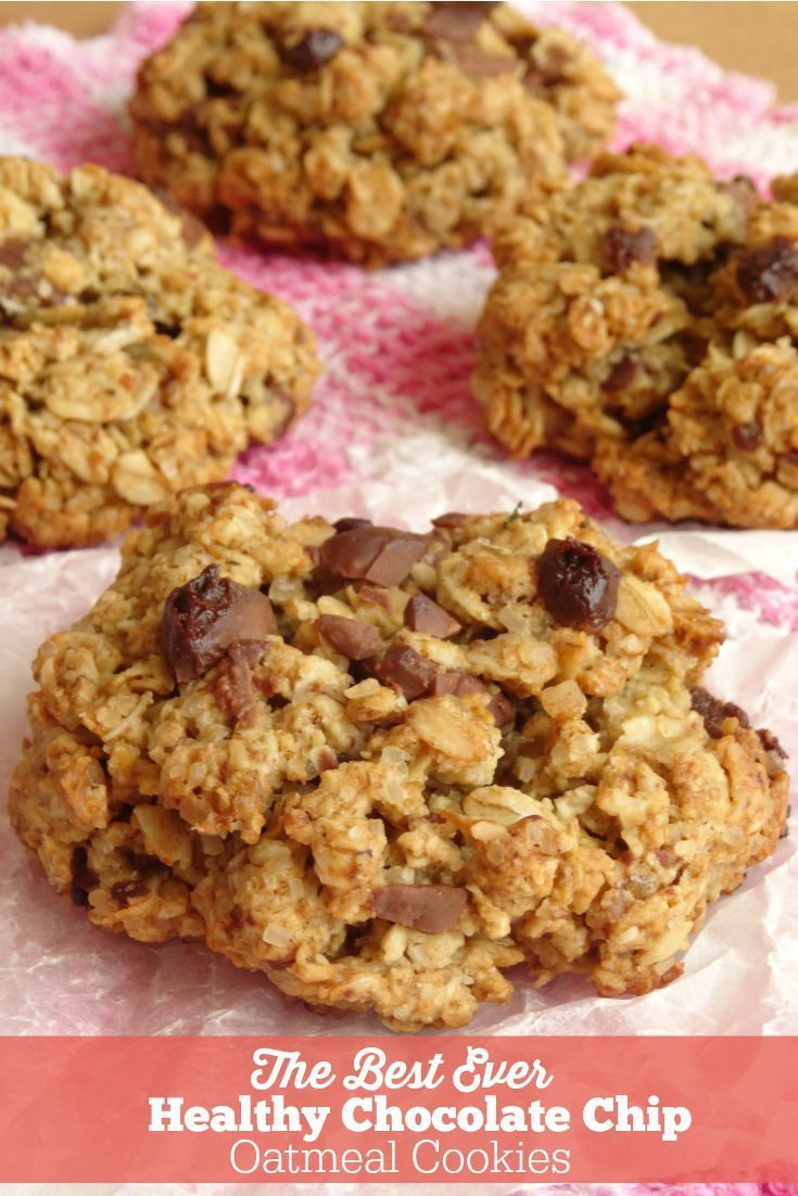 Healthy Cookies Recipe Low Calorie
 The Best Ever Healthy Chocolate Chip Oatmeal Cookies