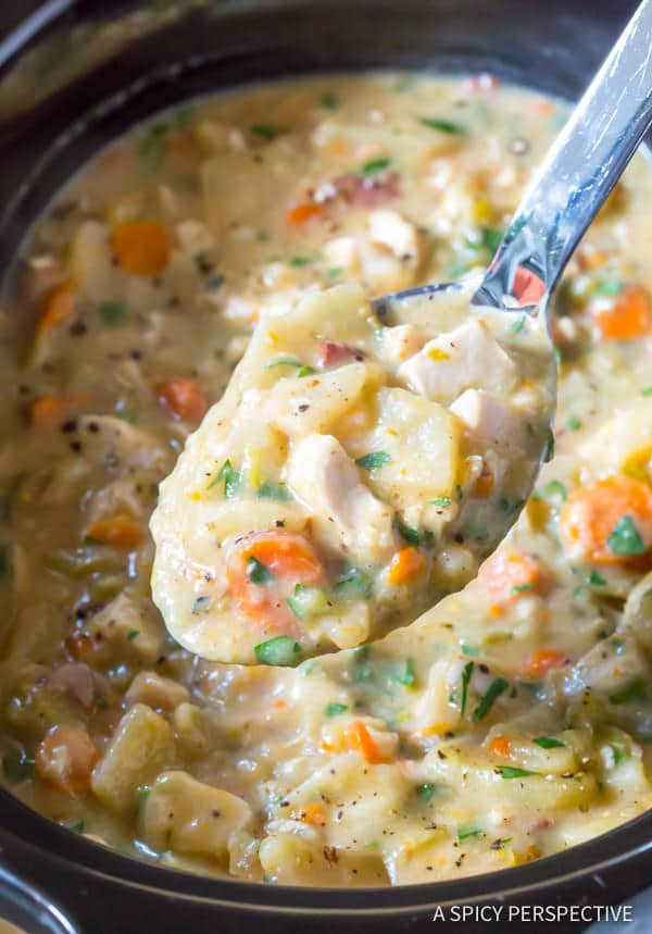 Healthy Crockpot Soups
 Healthy Crockpot Potato Soup with Chicken Video A