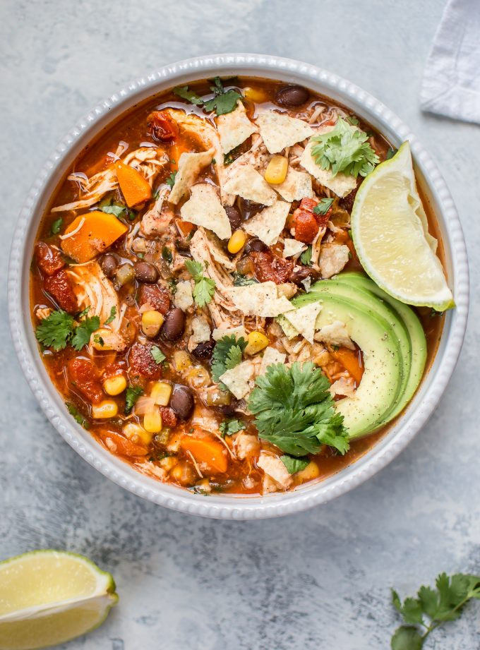 Healthy Crockpot Soups
 Crockpot Mexican Chicken Soup • Salt & Lavender