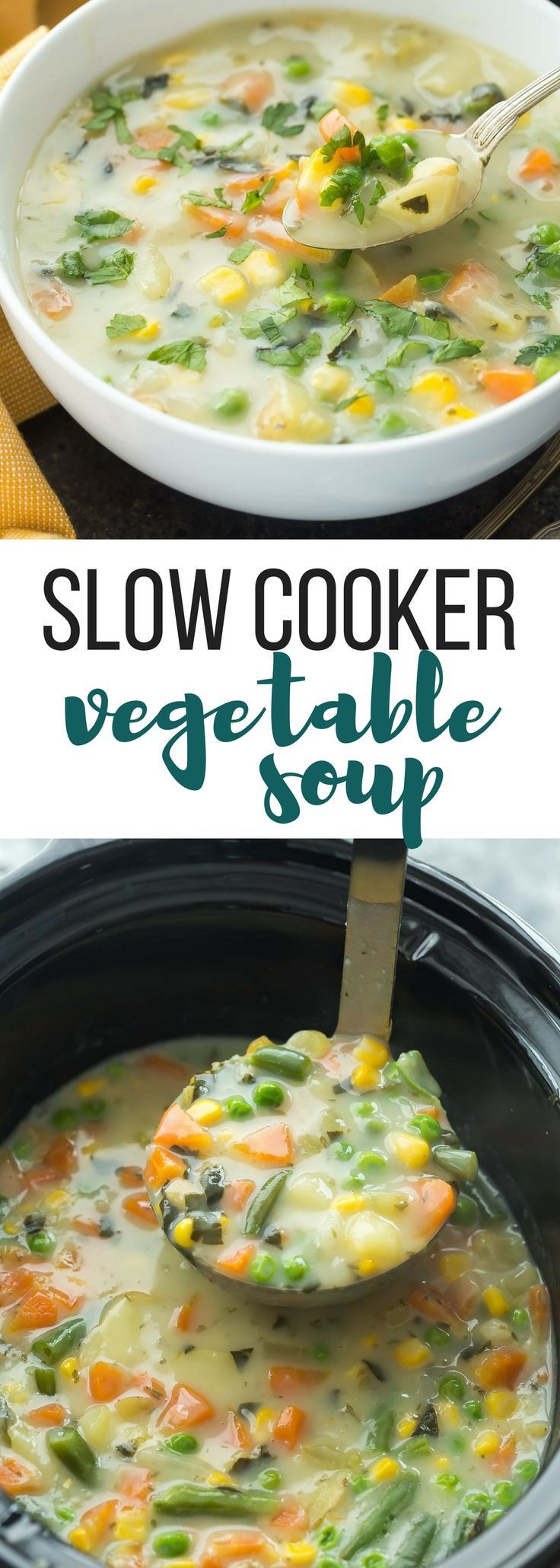 Healthy Crockpot Soups
 This Slow Cooker Creamy Ve able Soup is a hearty