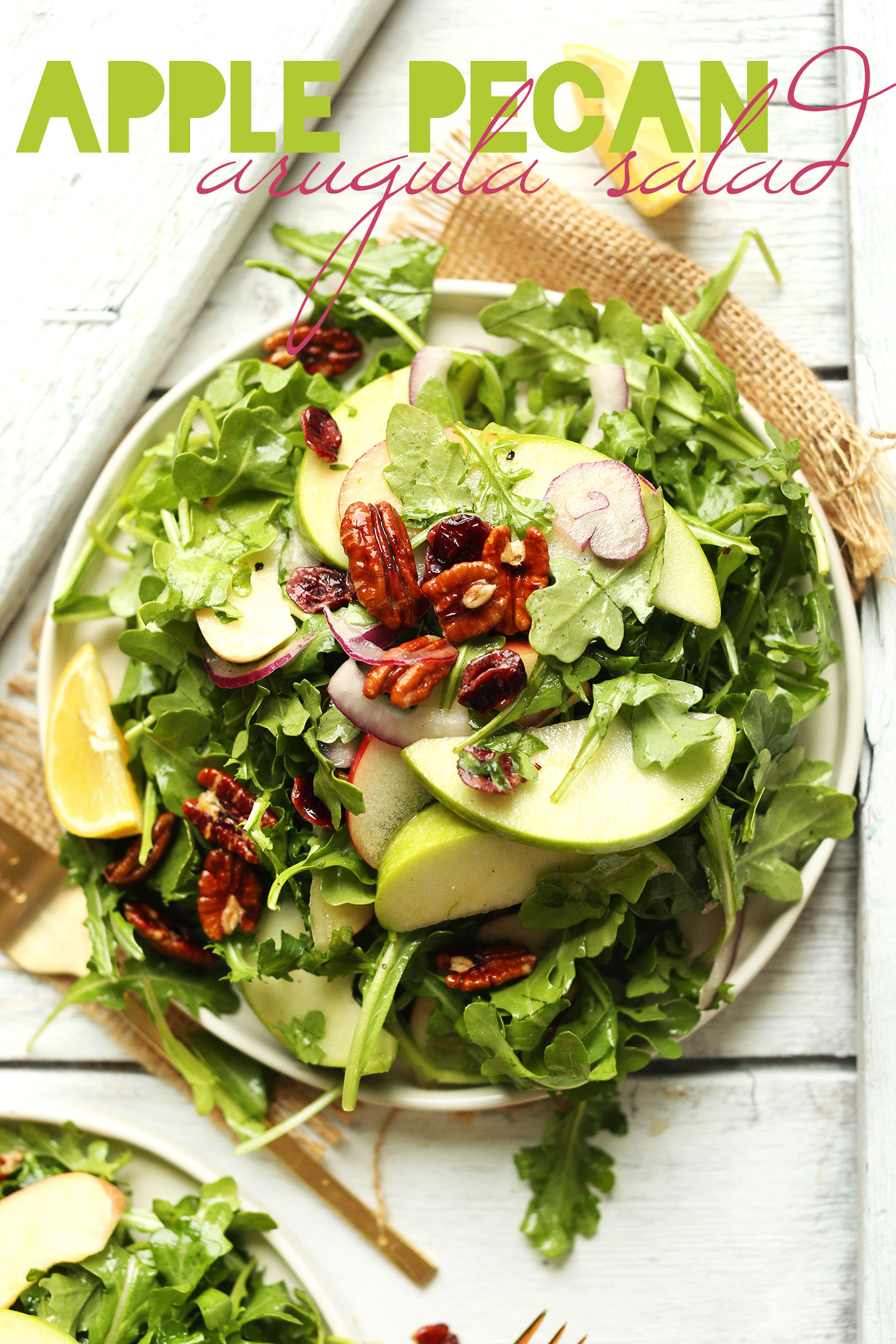 Healthy Fall Dinner Recipes
 Simple Easy Apple Arugula Salad with Pecans and Lemon
