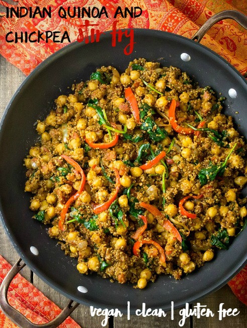 Healthy Indian Vegetarian Recipes
 Indian Quinoa and Chickpea Stir Fry