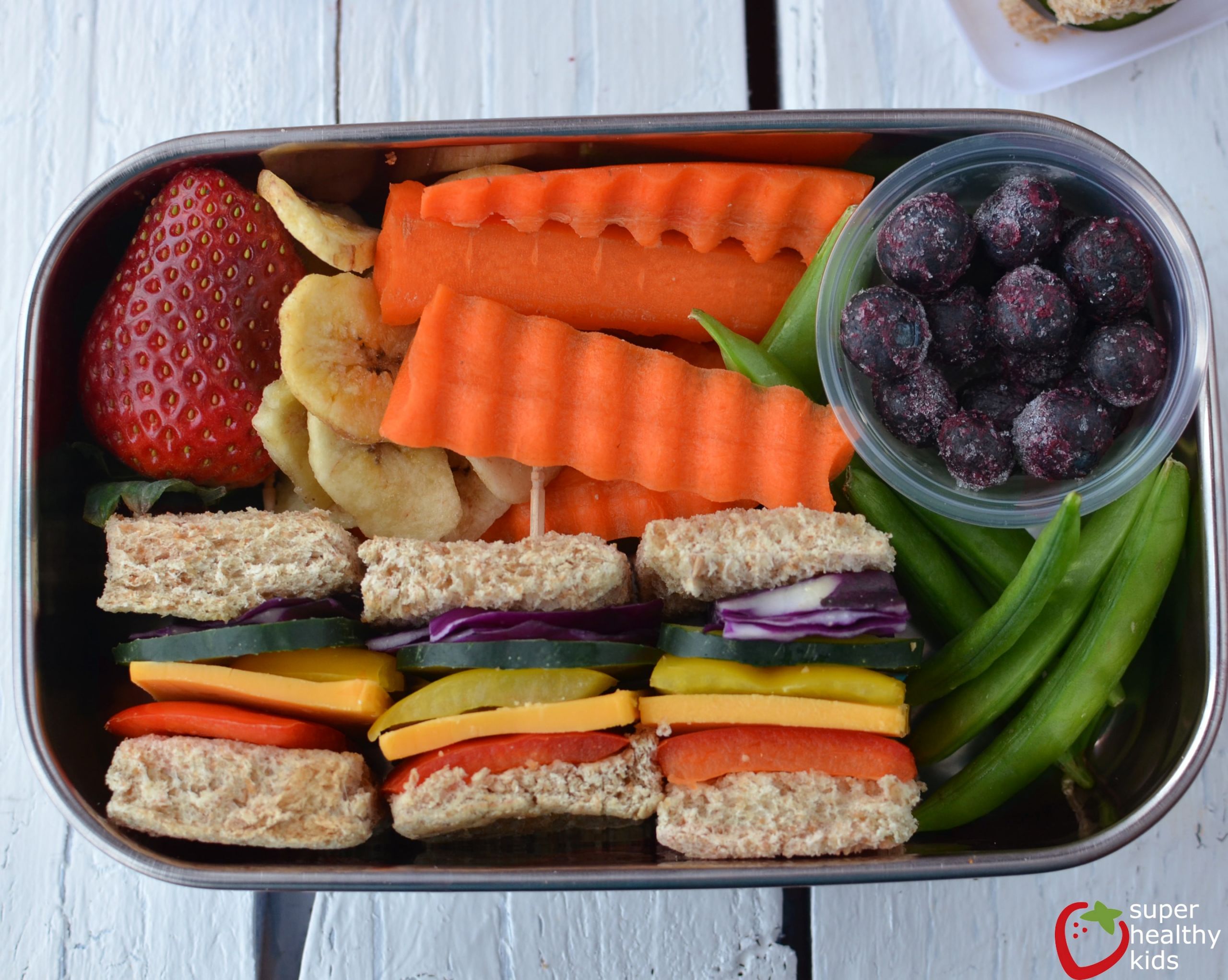 Healthy Kid Lunches
 Lunch Box Idea Mini Rainbow Sandwiches