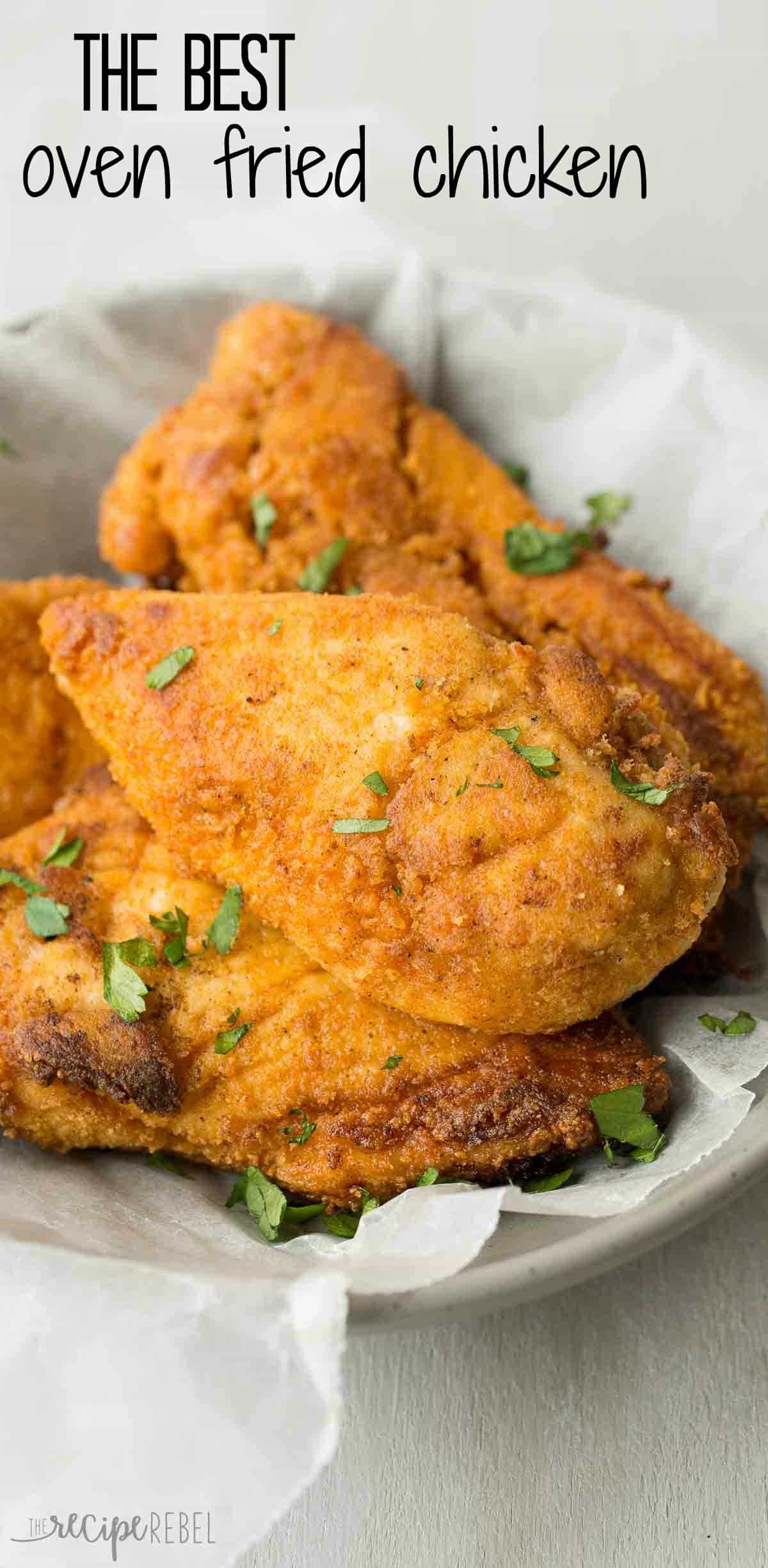 Healthy Oven Fried Chicken
 Best Ever Chicken Recipes from Top Food Bloggers Yellow