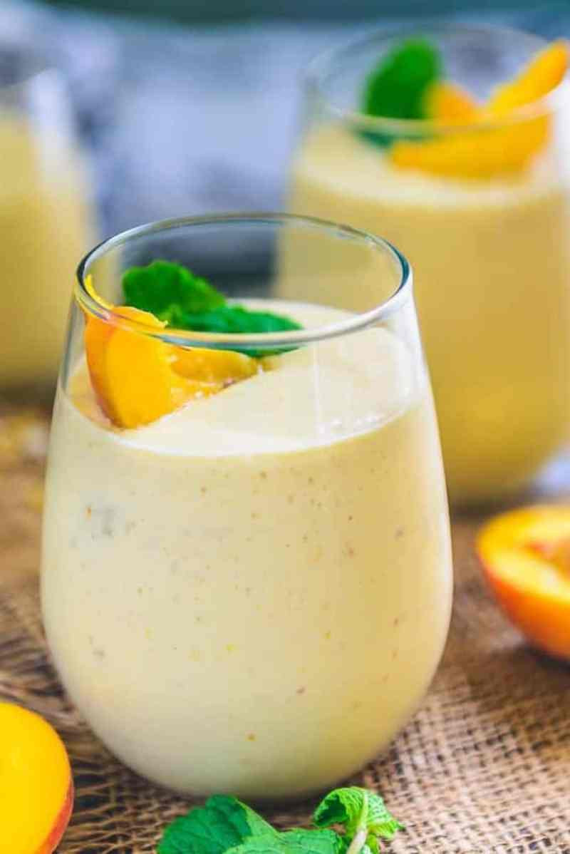 Healthy Peach Recipes
 Healthy Vegan Peach Mango Smoothie Recipe Whiskaffair