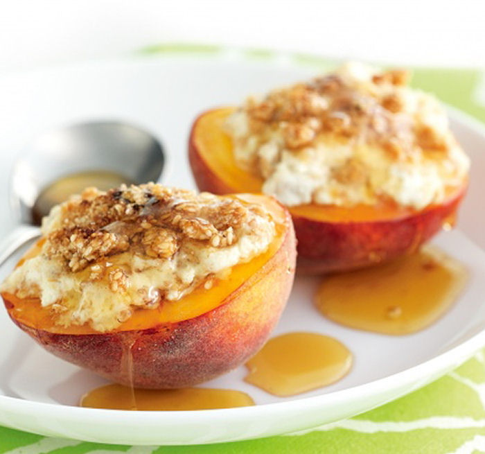 Healthy Peach Recipes
 Baked Peaches with Ricotta