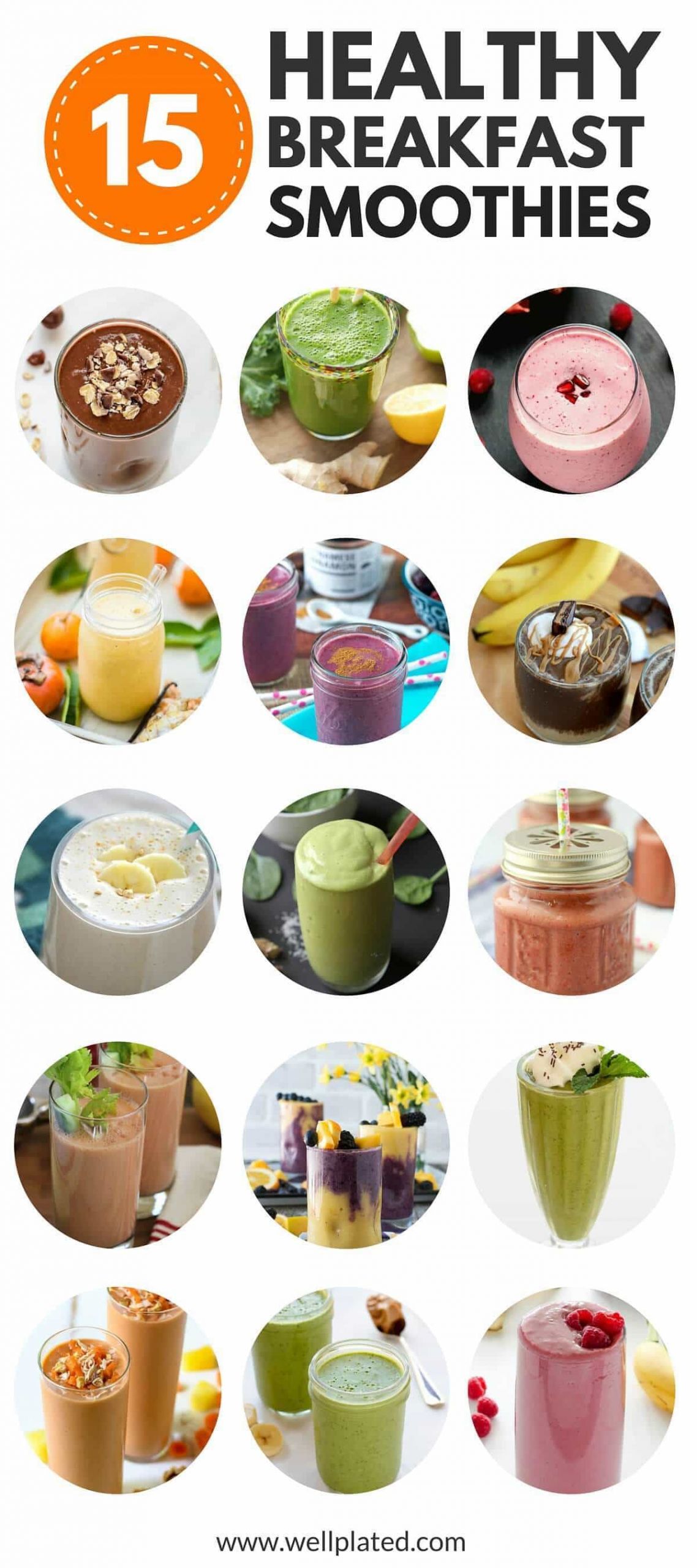 Healthy Shake Recipes For Weight Loss
 The Best 15 Healthy Breakfast Smoothies