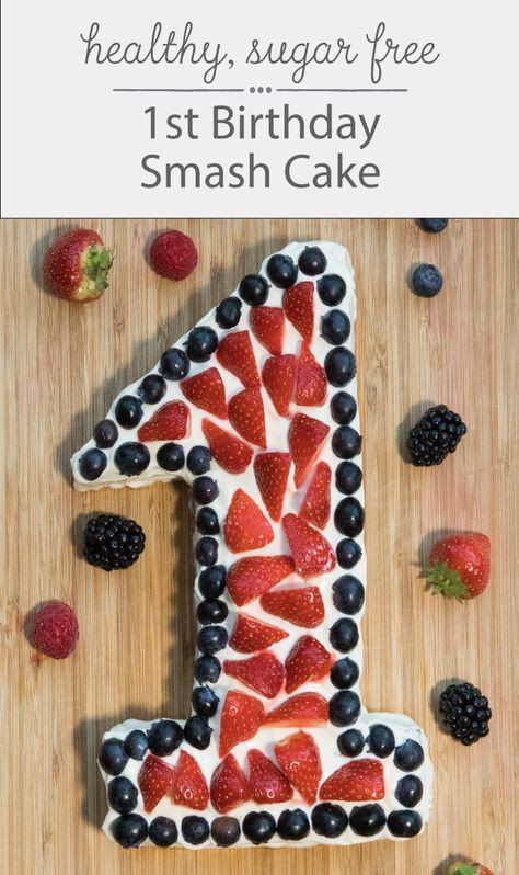 Healthy Smash Cake Recipe 1St Birthday
 First Birthday Smash Cake With images