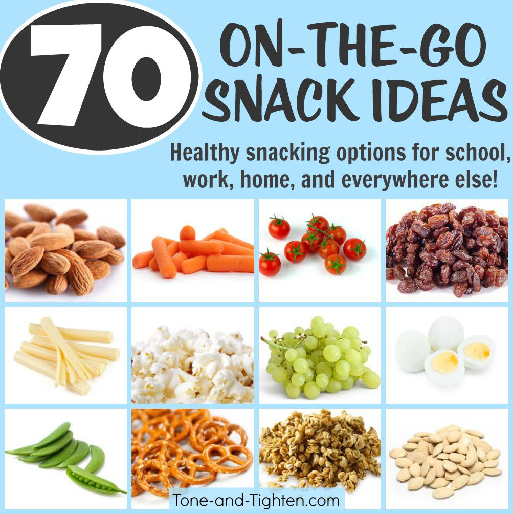 Healthy Snacks On The Go
 70 Portable Healthy Snacks