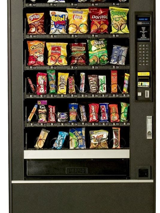 Healthy Vending Machine Snacks
 Ethan Boyd Bring healthy vending machines to MSU