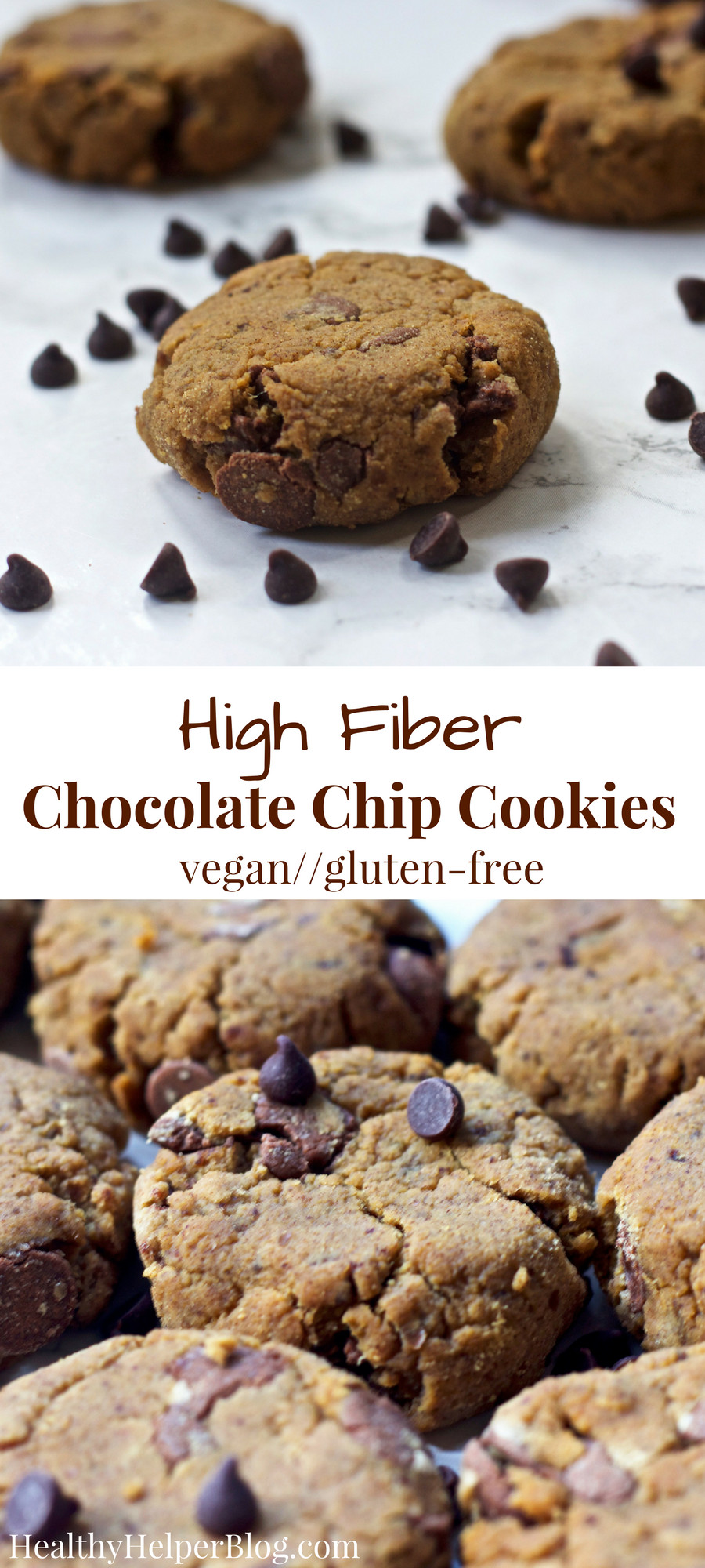 High Fiber Cookie Recipes
 High Fiber Chocolate Chip Cookies [vegan gluten free