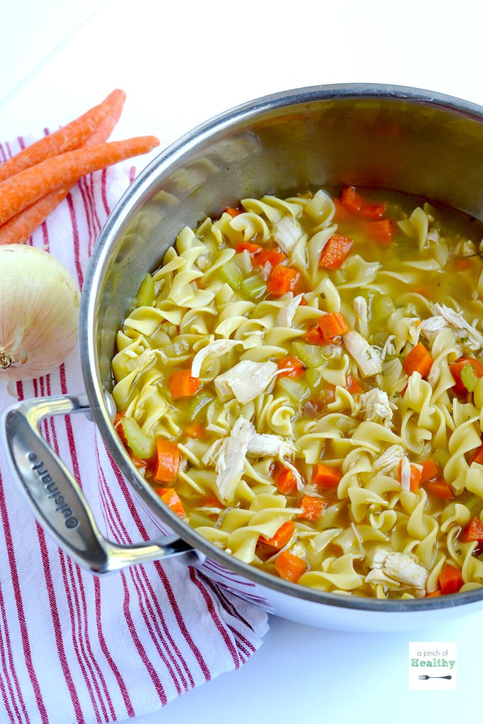Homemade Chicken Soup Recipe From Scratch
 Chicken Noodle Soup from Scratch A Pinch of Healthy