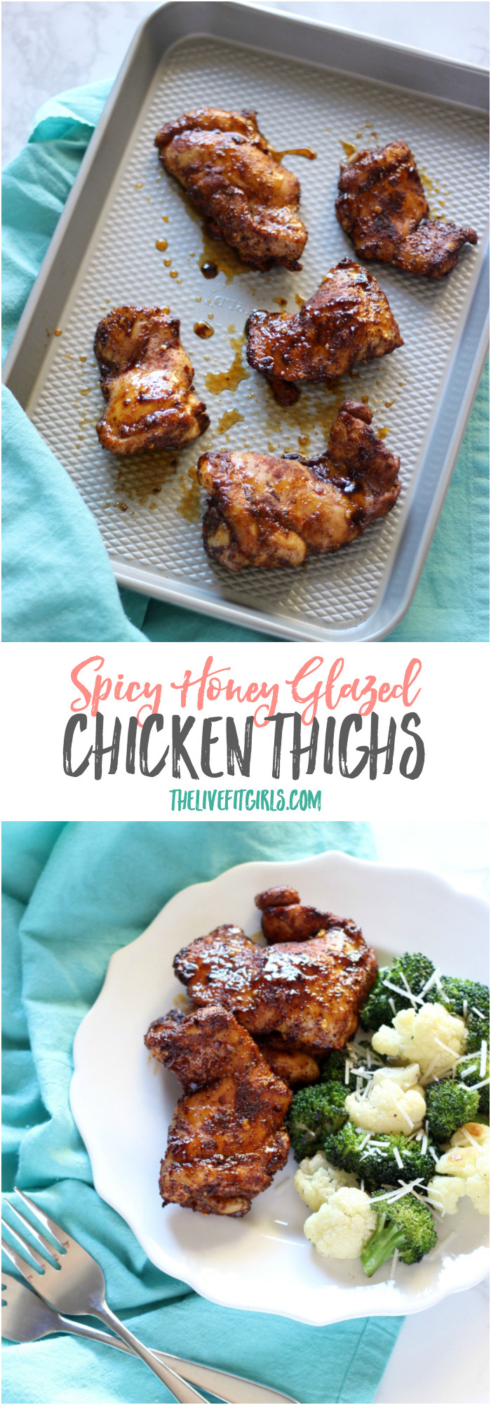 Honey Glazed Chicken Thighs
 Spicy Honey Glazed Chicken Thighs • The Live Fit Girls