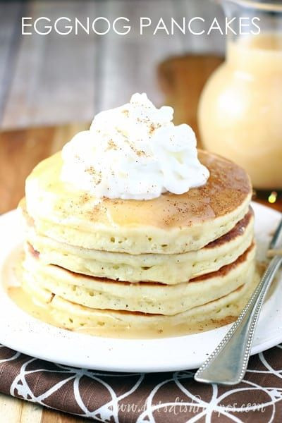 Ihop Eggnog Pancakes
 Eggnog Pancakes with Homemade Vanilla Syrup