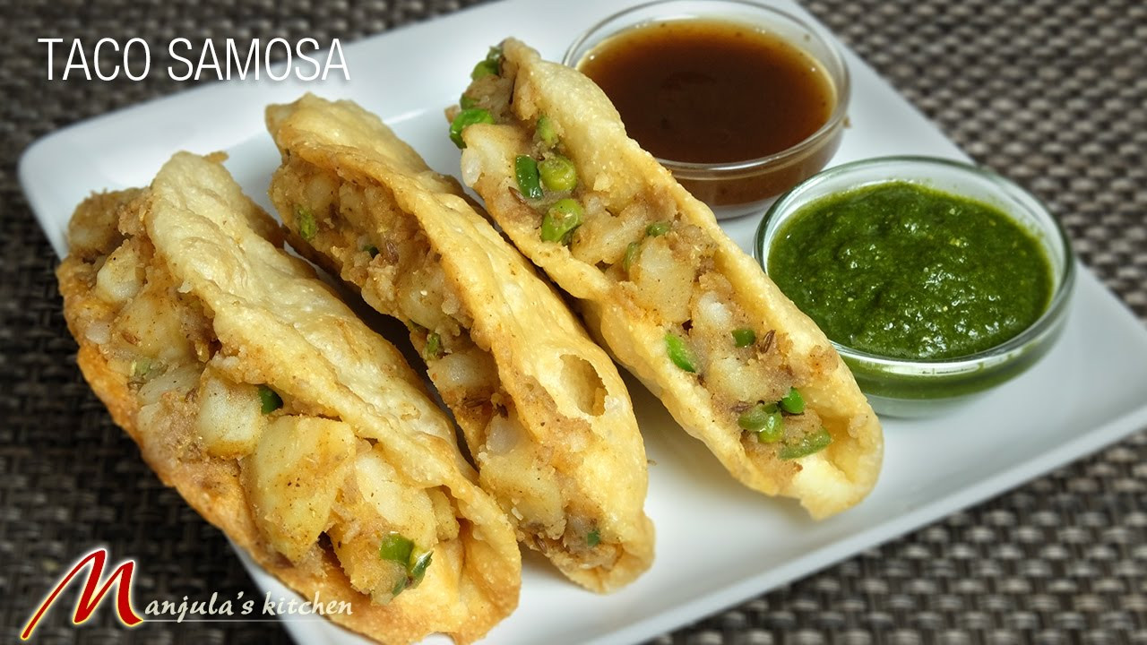 Indian Vegetarian Appetizers
 Taco Samosa Indian Gourmet Appetizer Recipe by Manjula