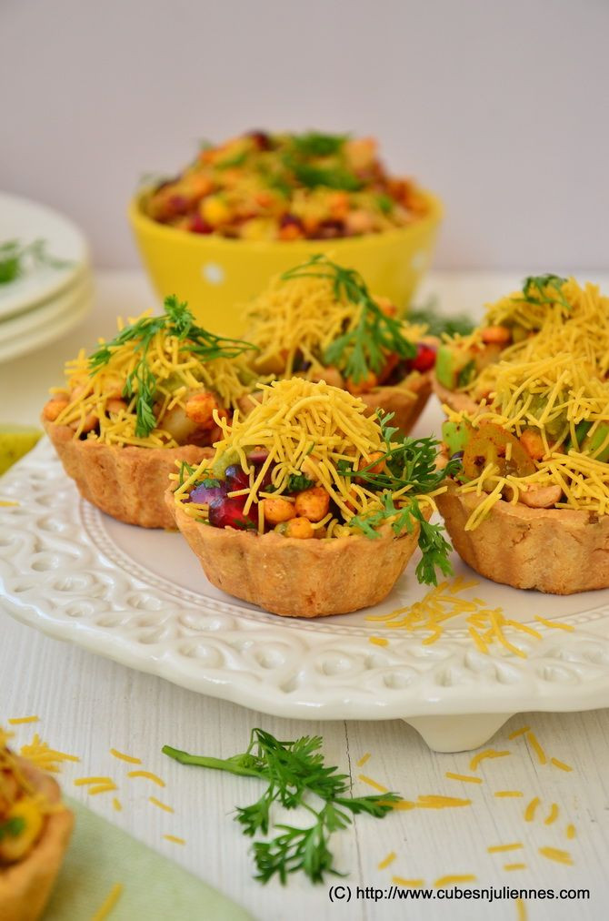 Indian Vegetarian Appetizers
 Fruity Tart Chaat Recipe