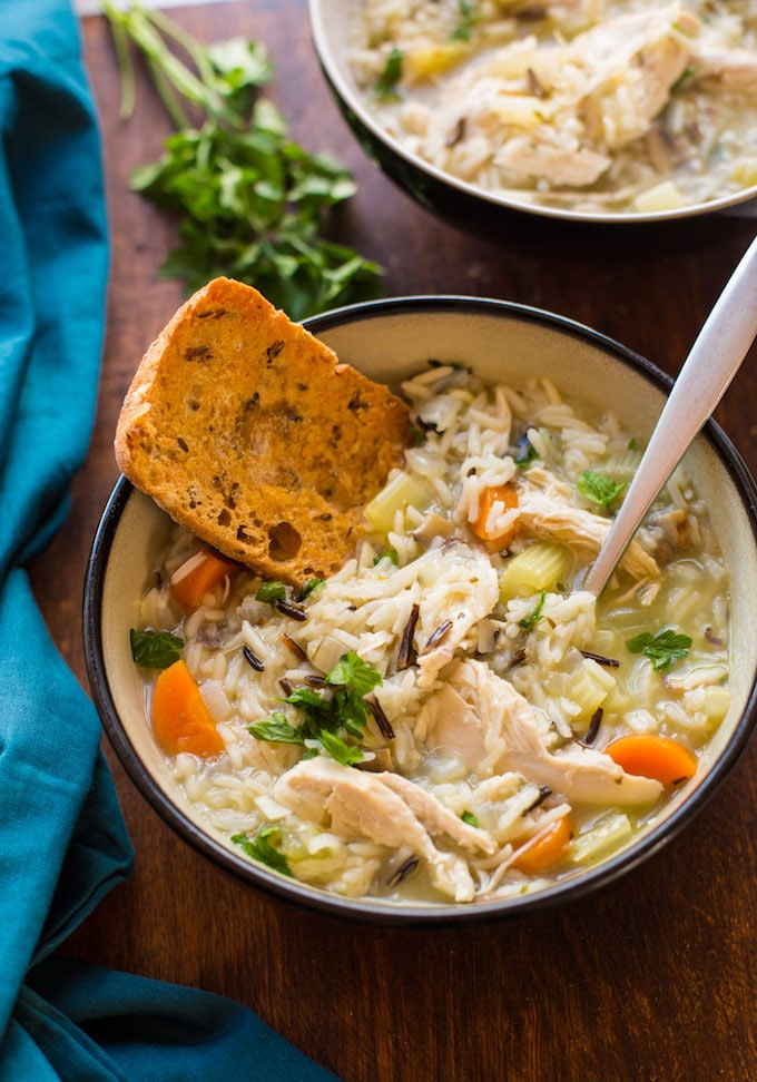 Instant Pot Chicken And Rice With Cream Of Chicken Soup
 Instant Pot Chicken and Wild Rice Soup A Saucy Kitchen