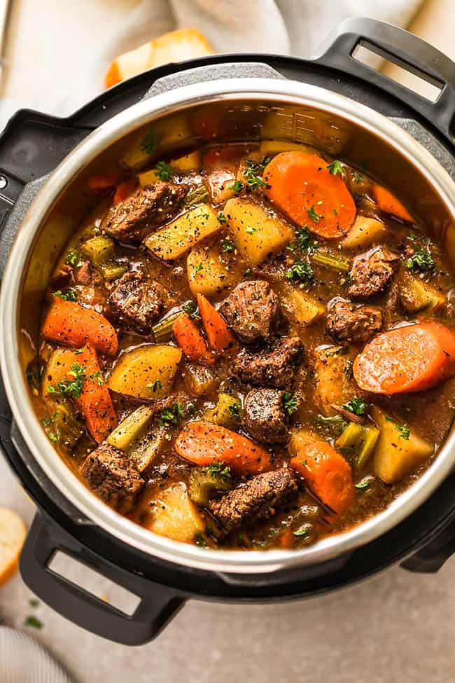 Instant Pot Meat/Stew Setting
 Easy Instant Pot Beef Stew Recipe