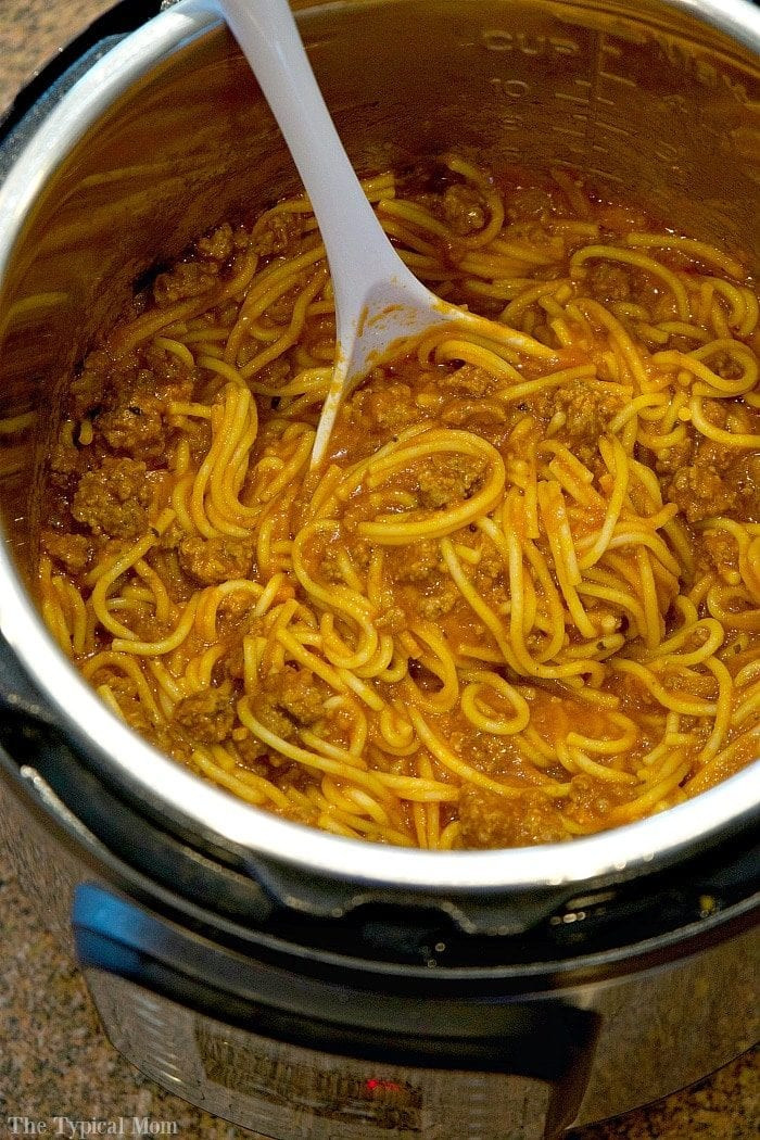 Instant Pot Pressure Cooker Recipes
 Instant Pot Spaghetti · The Typical Mom