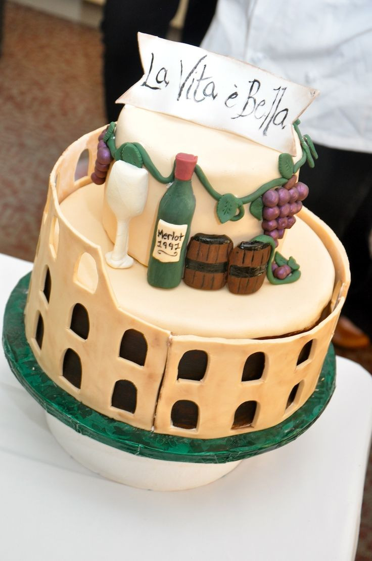 Italian Birthday Cake
 41 best images about italian theme cakes on Pinterest