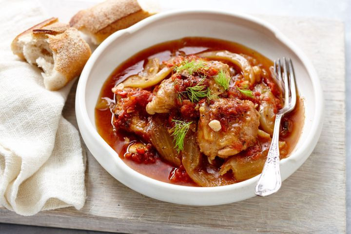 Italian Chicken Stew
 Slow cooker spicy Italian chicken and fennel stew