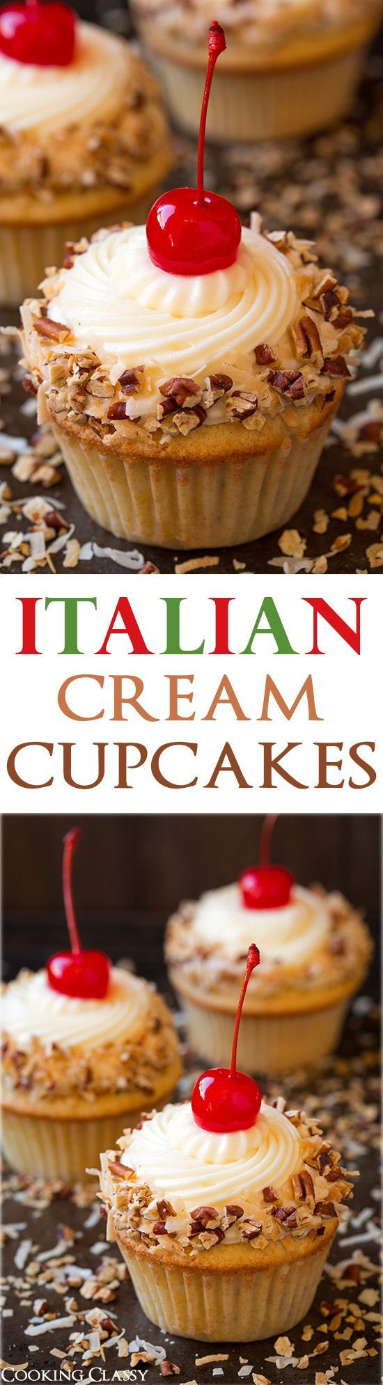 Italian Cream Cupcakes
 Italian cream cupcakes Toasted coconut and Italian on