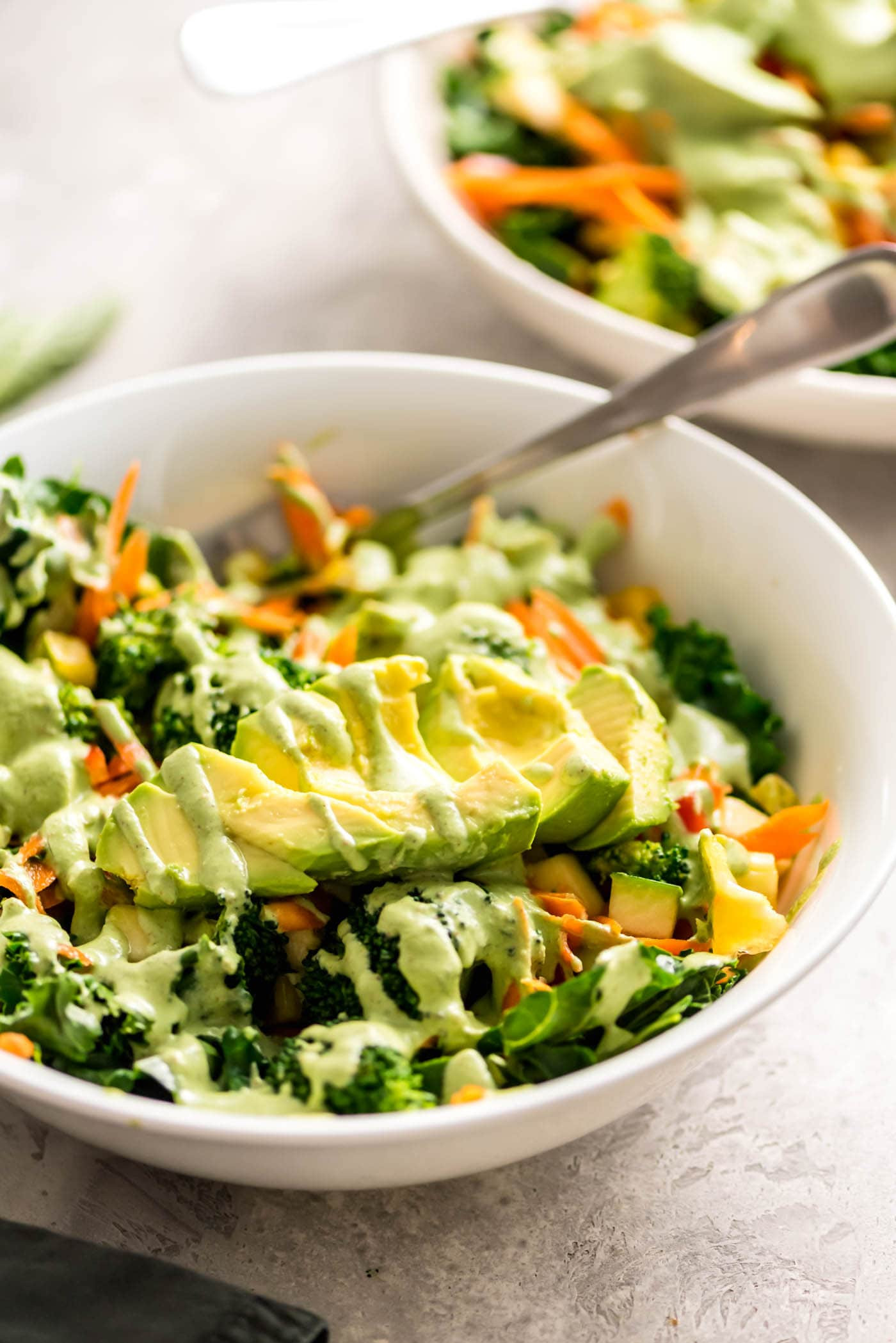 Kale Recipes Salad
 Avocado Kale Salad Recipe with Creamy Basil Dressing Vegan