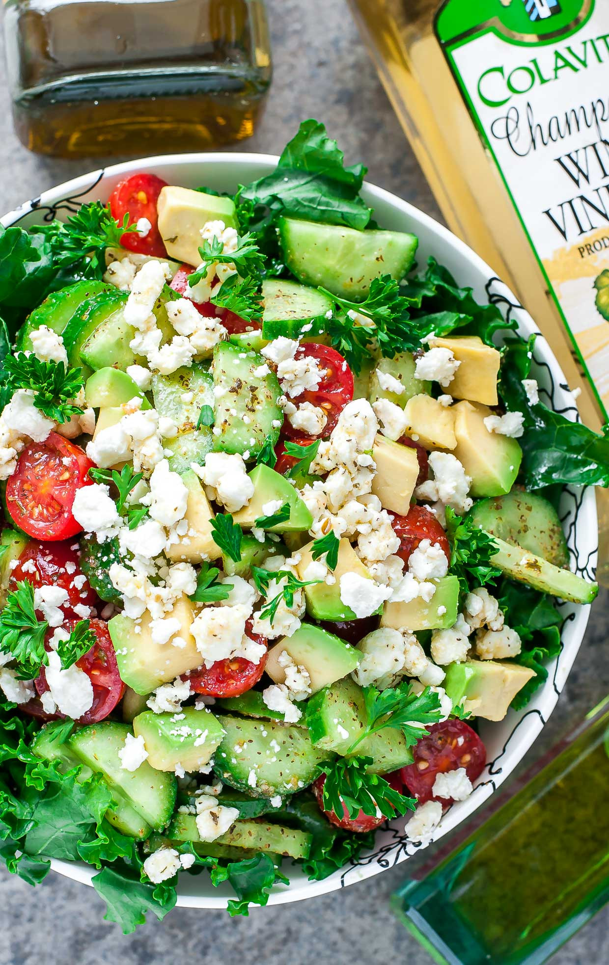Kale Recipes Salad
 Greek Kale Salad Recipe with Easy Homemade Greek Dressing