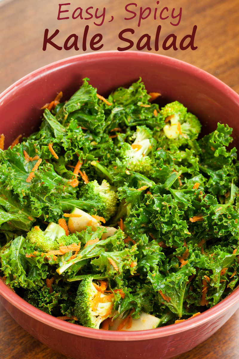 Kale Recipes Salad
 Easy Spicy Kale Salad