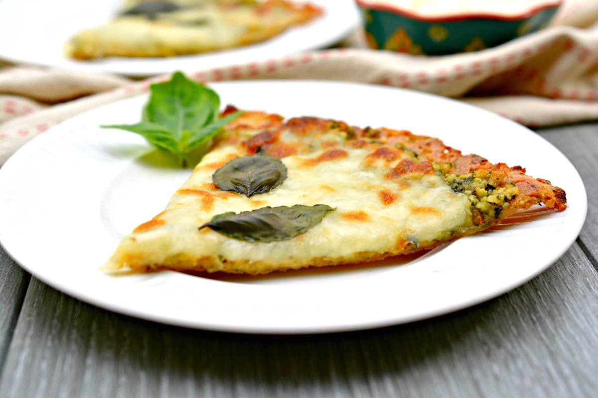 Keto Pizza Chicken Crust
 Keto Pizza with Chicken Crust and Pesto Mess for Less