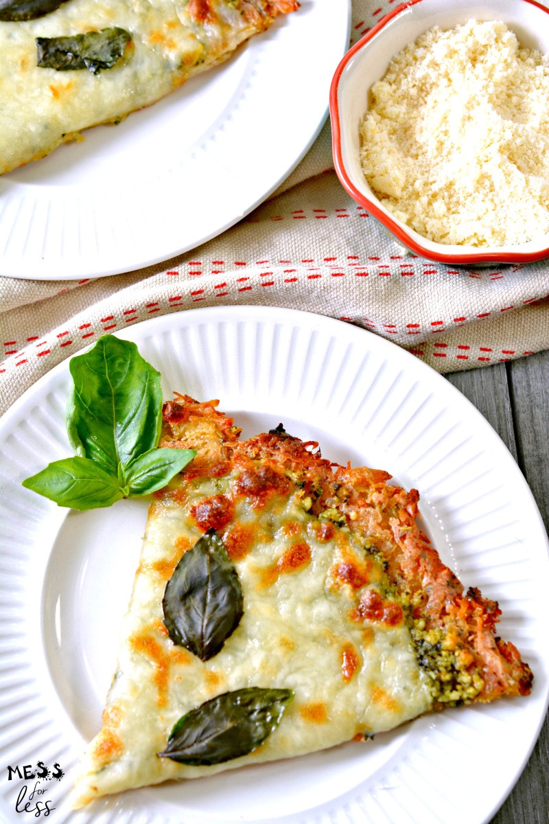 Keto Pizza Chicken Crust
 Keto Pizza with Chicken Crust and Pesto Mess for Less